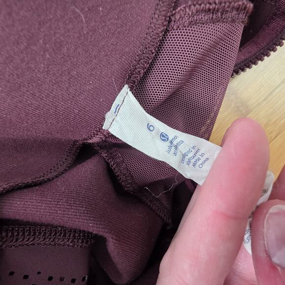 Lululemon Define Jacket (Exhale) Bordeaux Red Size 6 Rare Lace Mesh Back - Picture 7 of 8